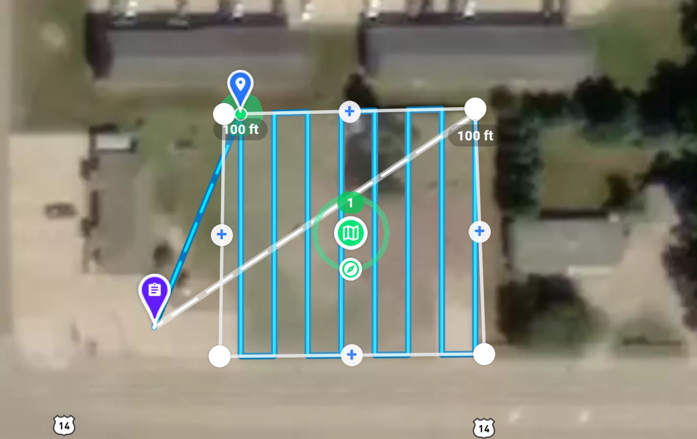 Flight path over Volga