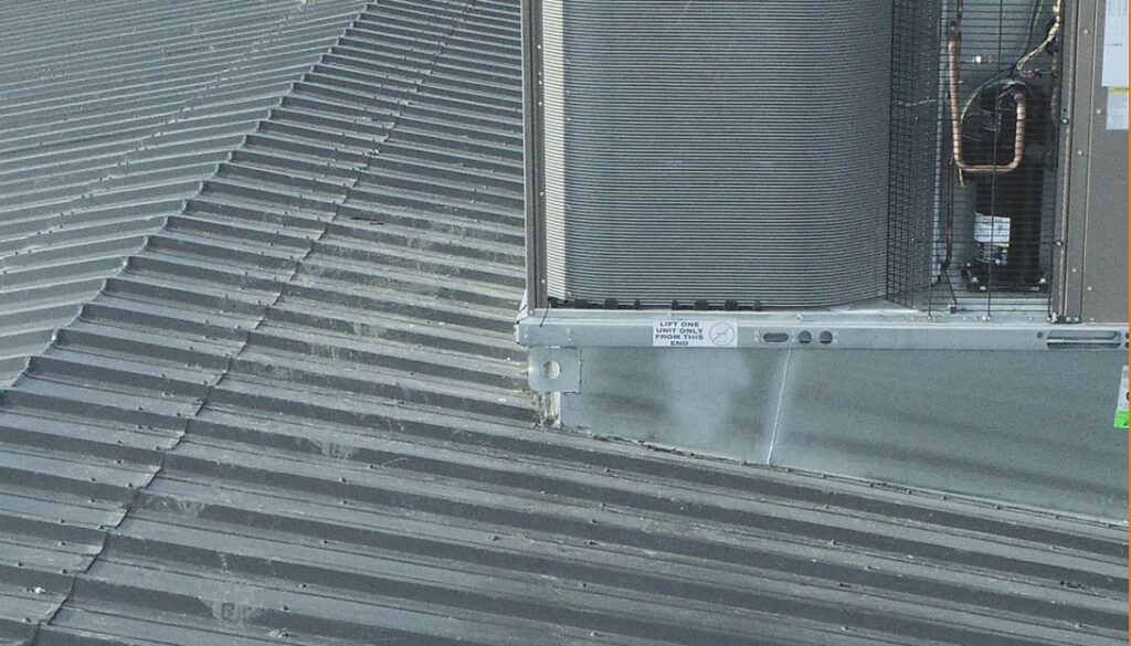 Air conditioner on roof