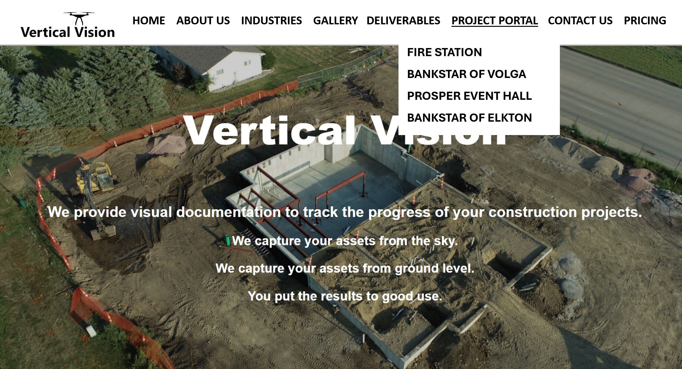Website with dropdown